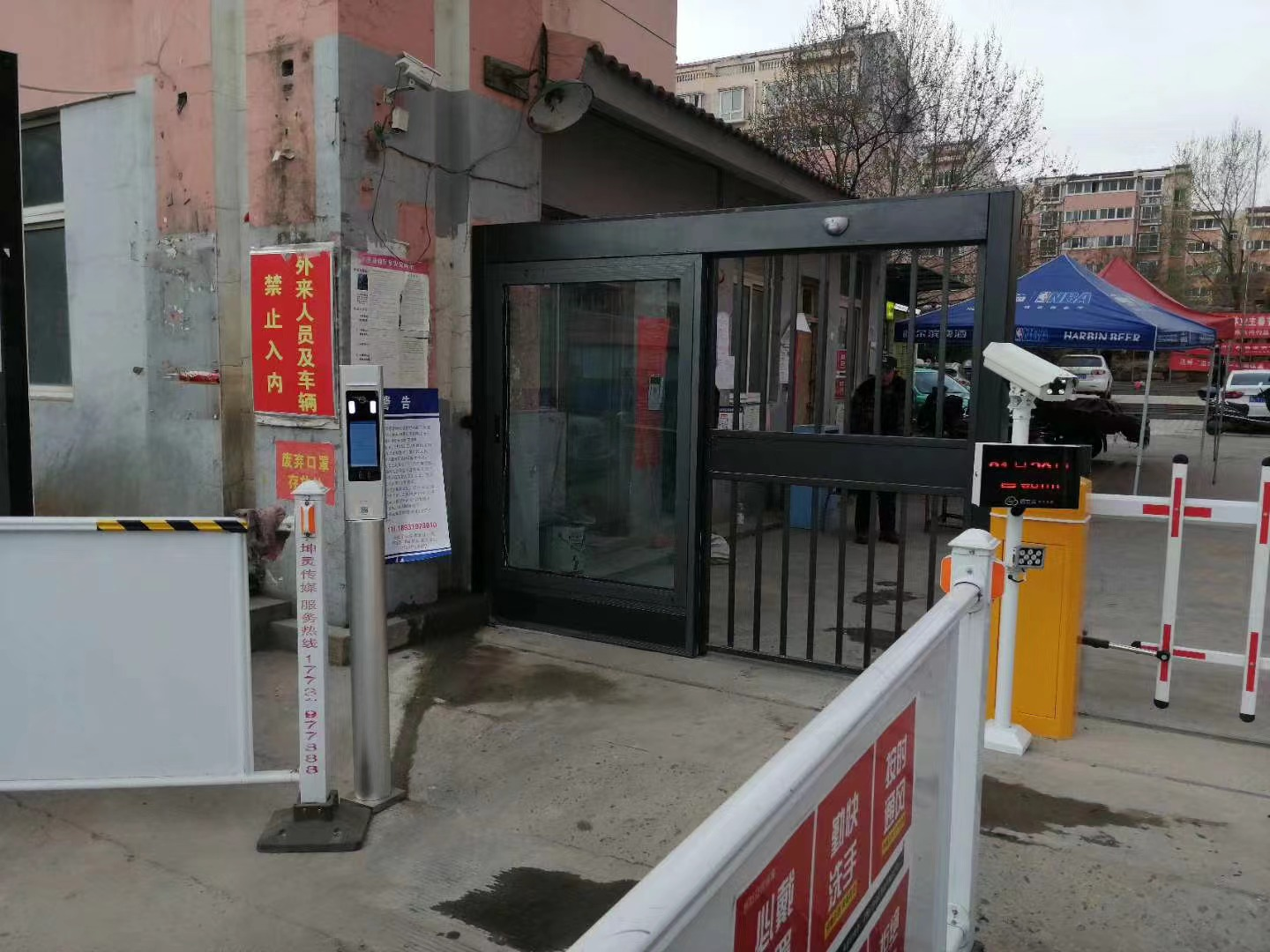 广告平开门、平移门门禁项目